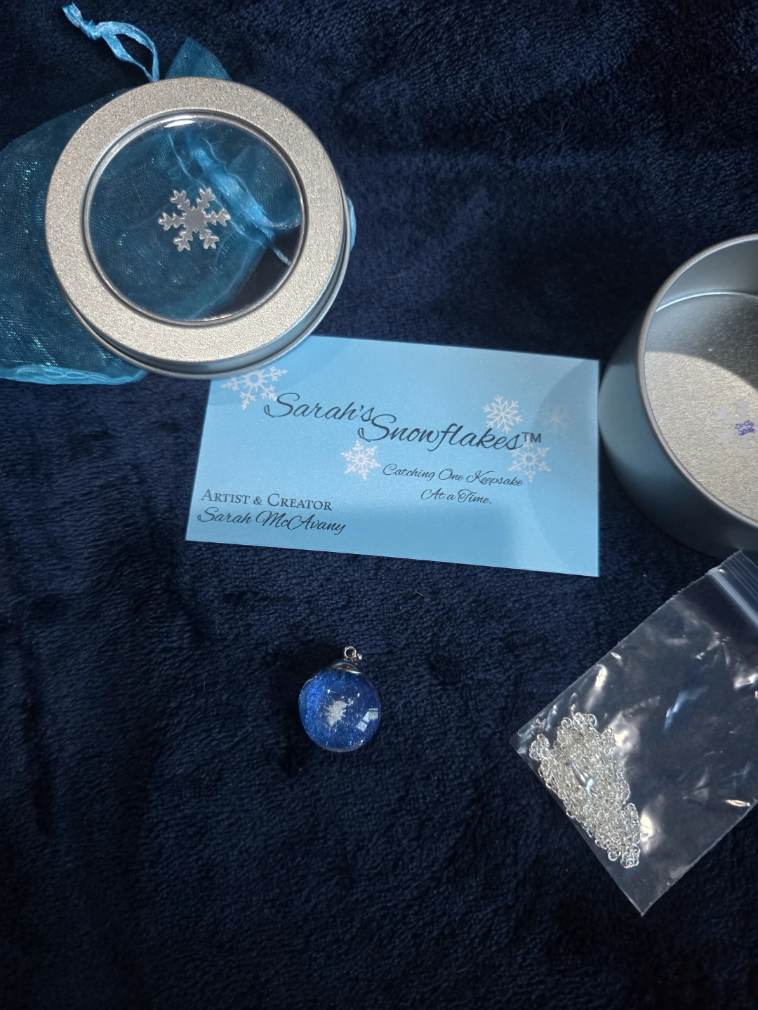 Real Preserved Snow Glass Pendant - photo 3