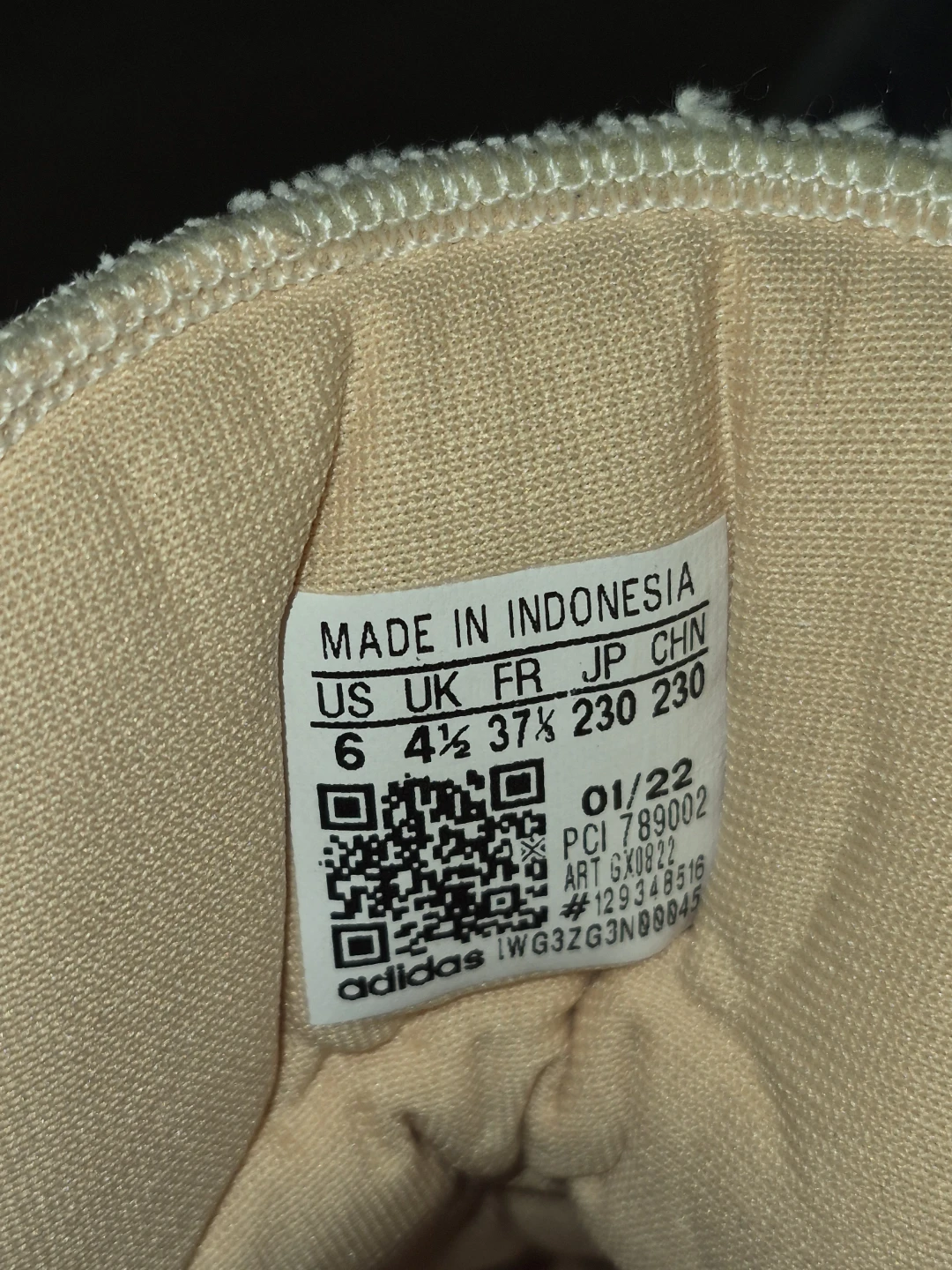 Adidas High-Top Sneakers Cream/Peach Size 6 US - photo 4