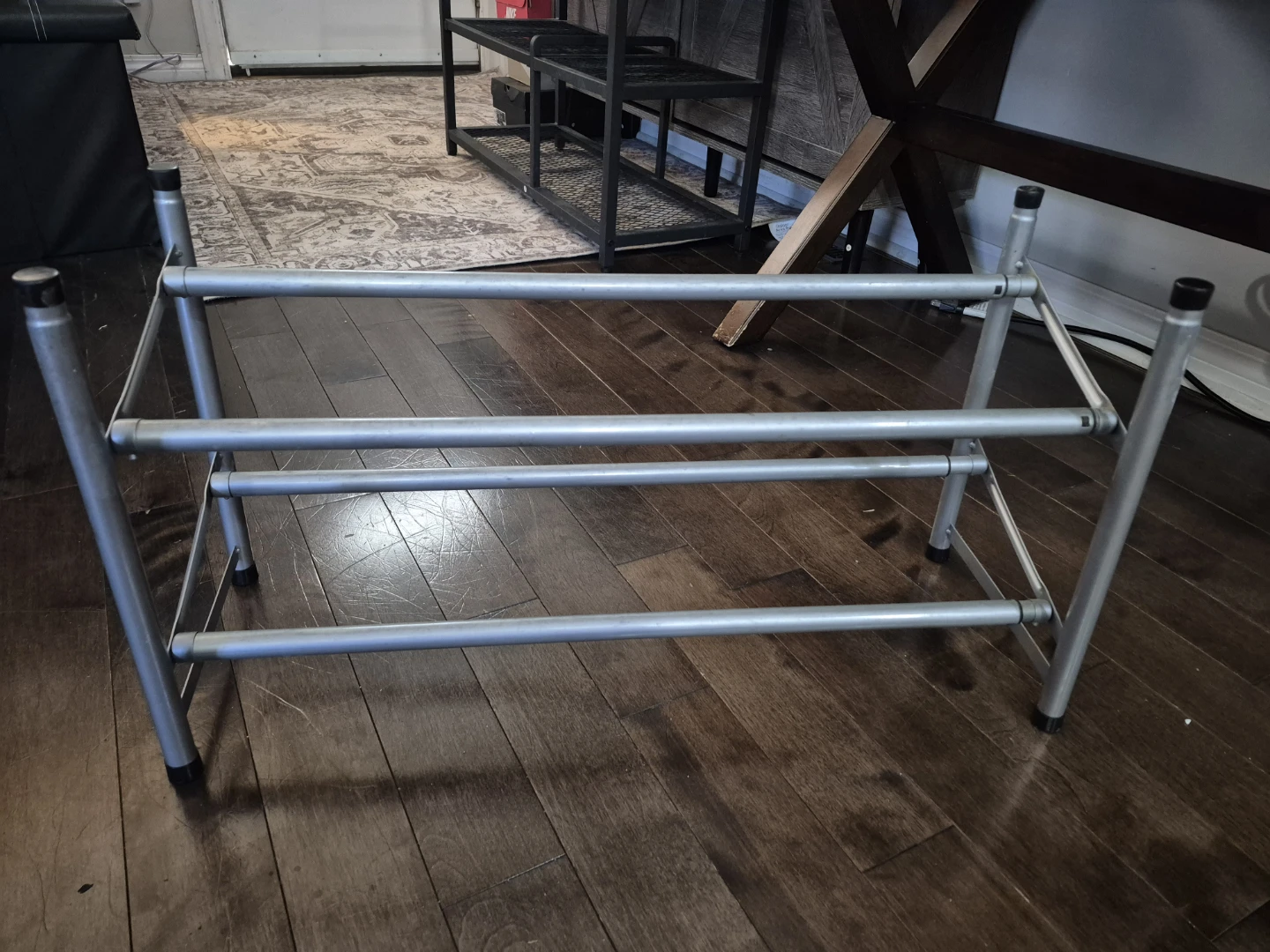 Silver 2Tier Shoe Rack, expandable - photo 2