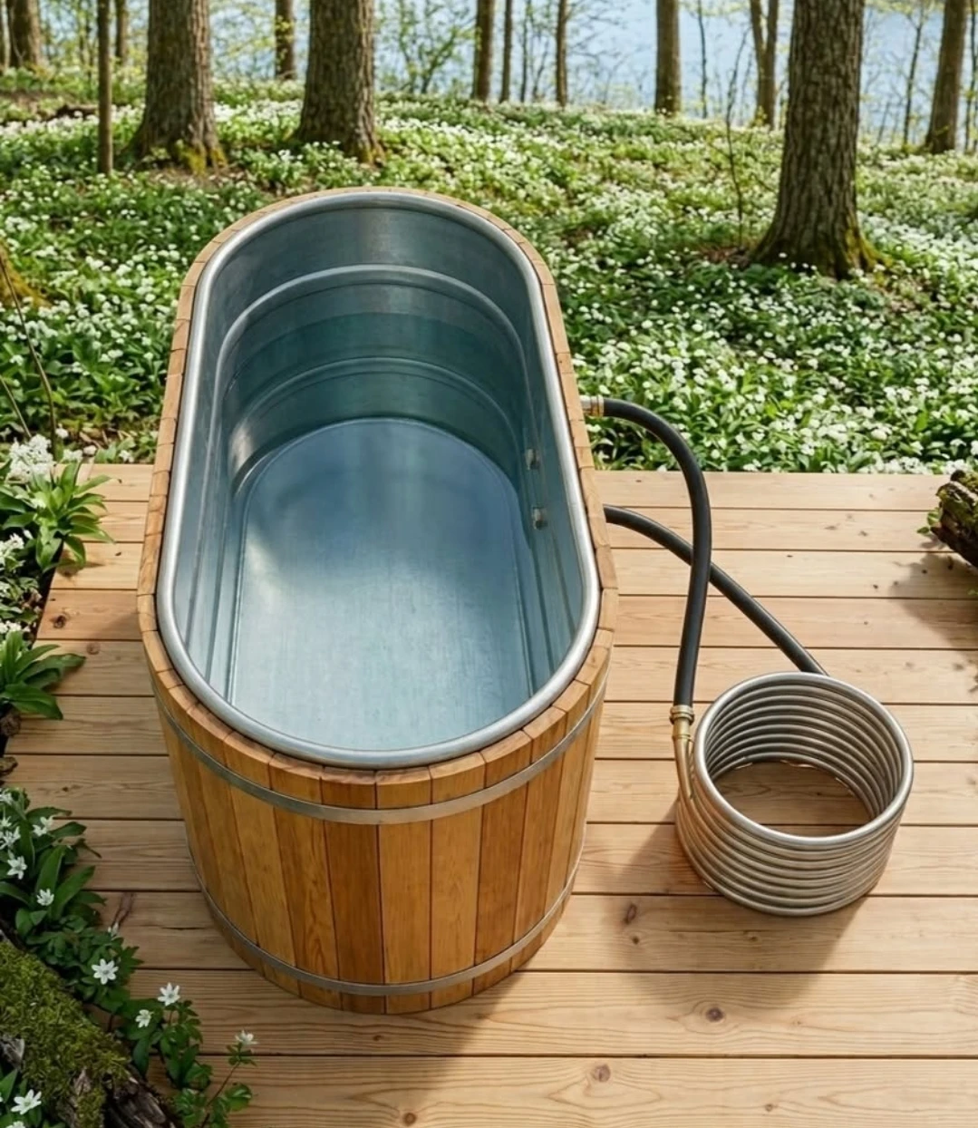 *FREE DELIVERY* WOOD-FIRED CEDAR HOT TUB WITH FIRE KIT INCLUDED. - photo 3