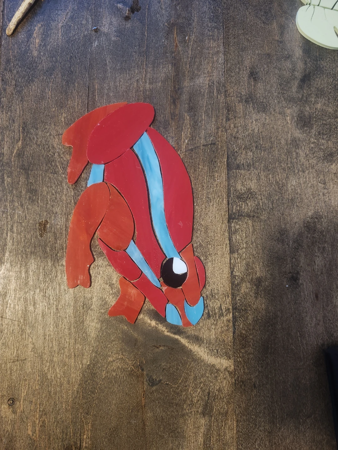 Stained Glass Red Frog Suncatcher - photo 3