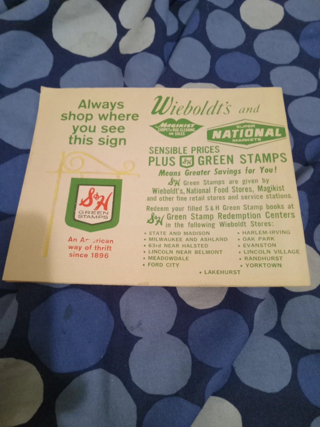 S&H Green Stamps Quick Saver Book - photo 2