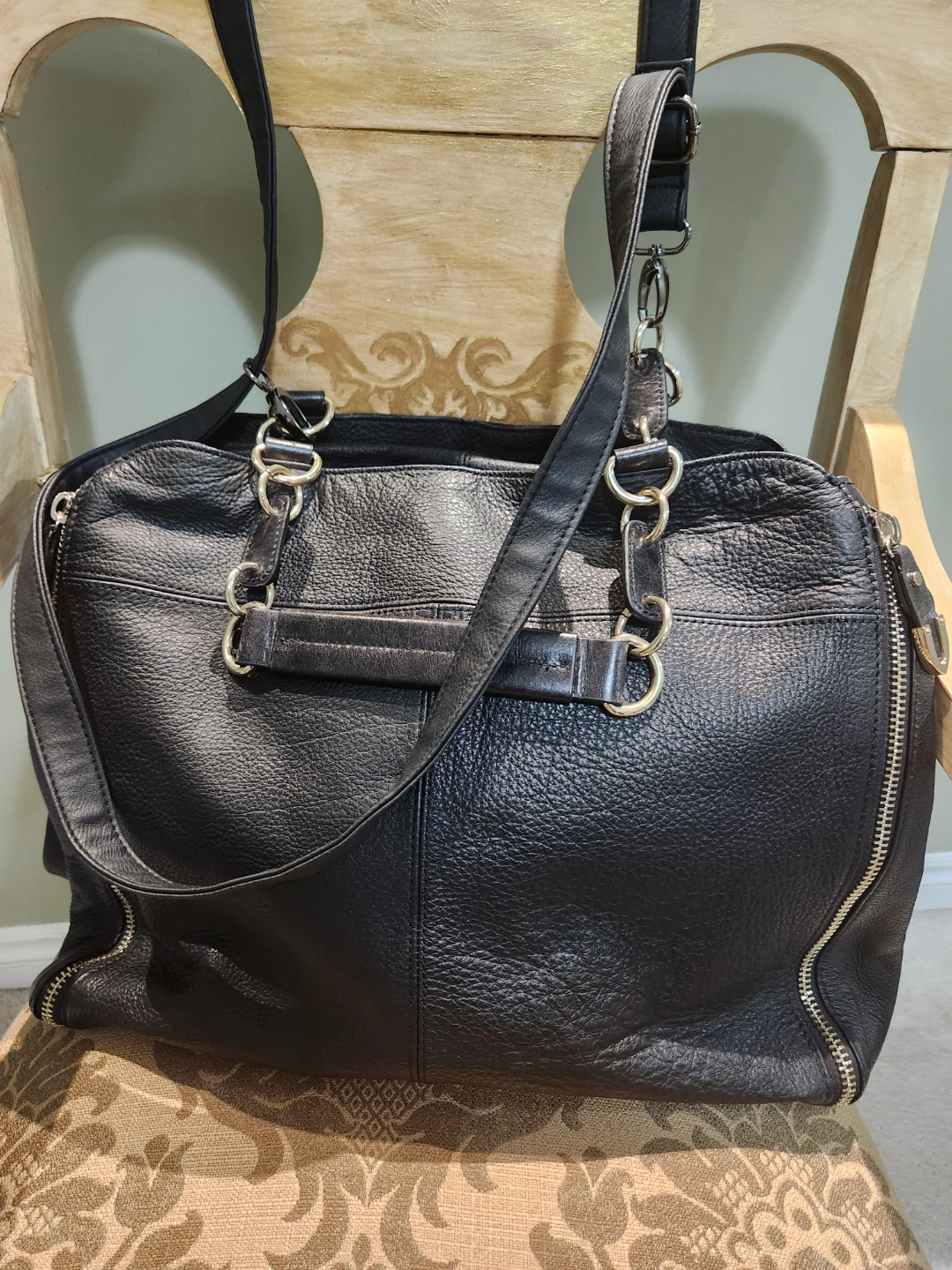 CHARLES DAVID REAL LEATHER BAG