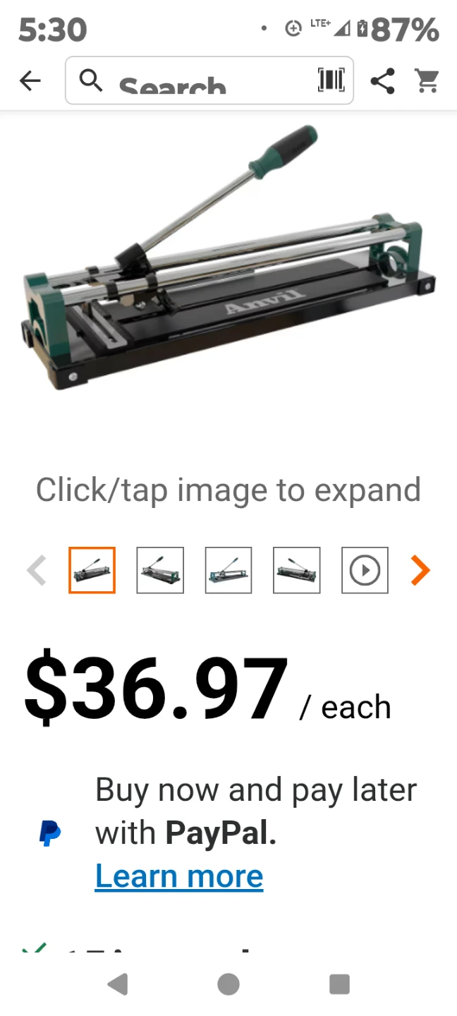 Anvil 14" Tile Cutter - photo 5