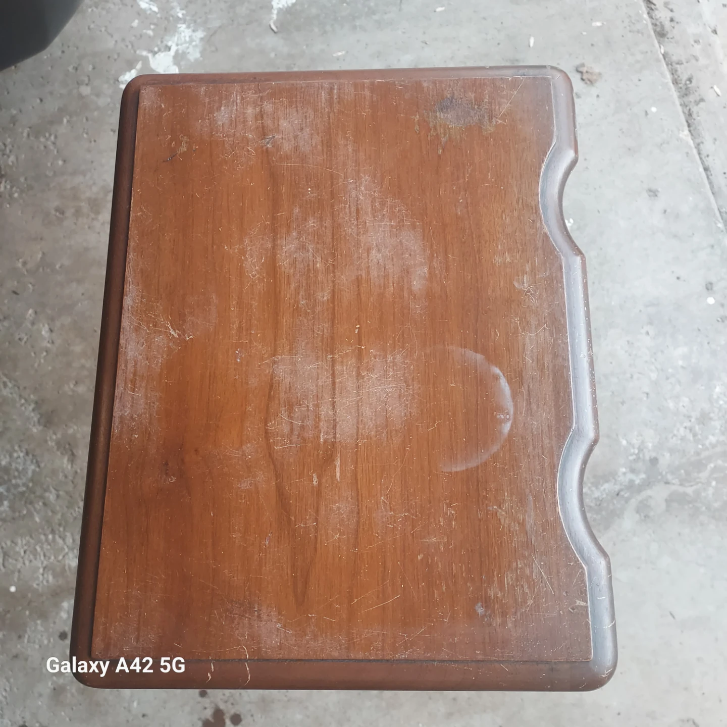 Vintage Carved Wood Nightstand / Side Table - photo 4