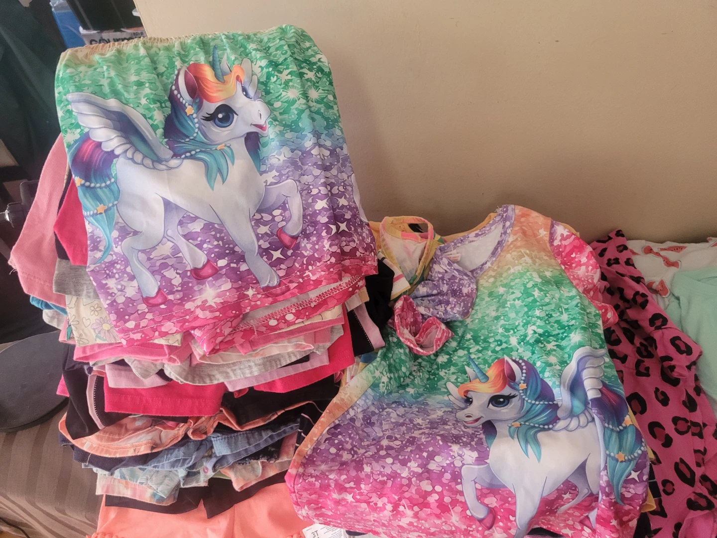 Lot 114 Kids Unicorn & Rainbow Print Clothing Lot - photo 3