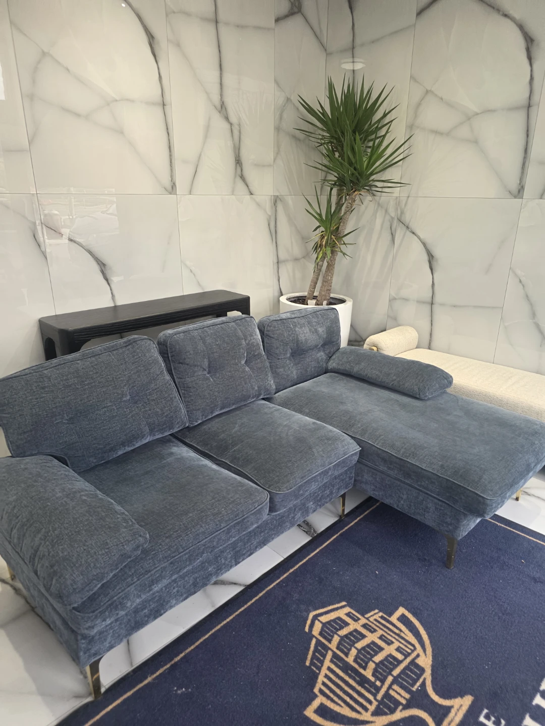(FREE DELIVERY & SETUP) Gray Sectional Sofa with Chaise - photo 3