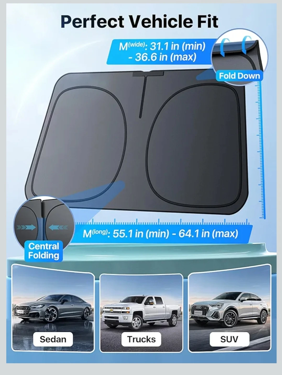 BNIB Car Windshield Sun Shade - Medium - photo 3