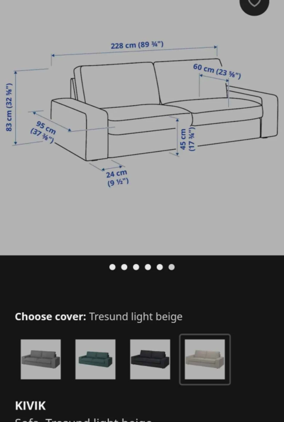 *FREE DELIVERY* LIKE NEW XL DARK GREY IKEA KIVIK LOVESEAT - photo 4