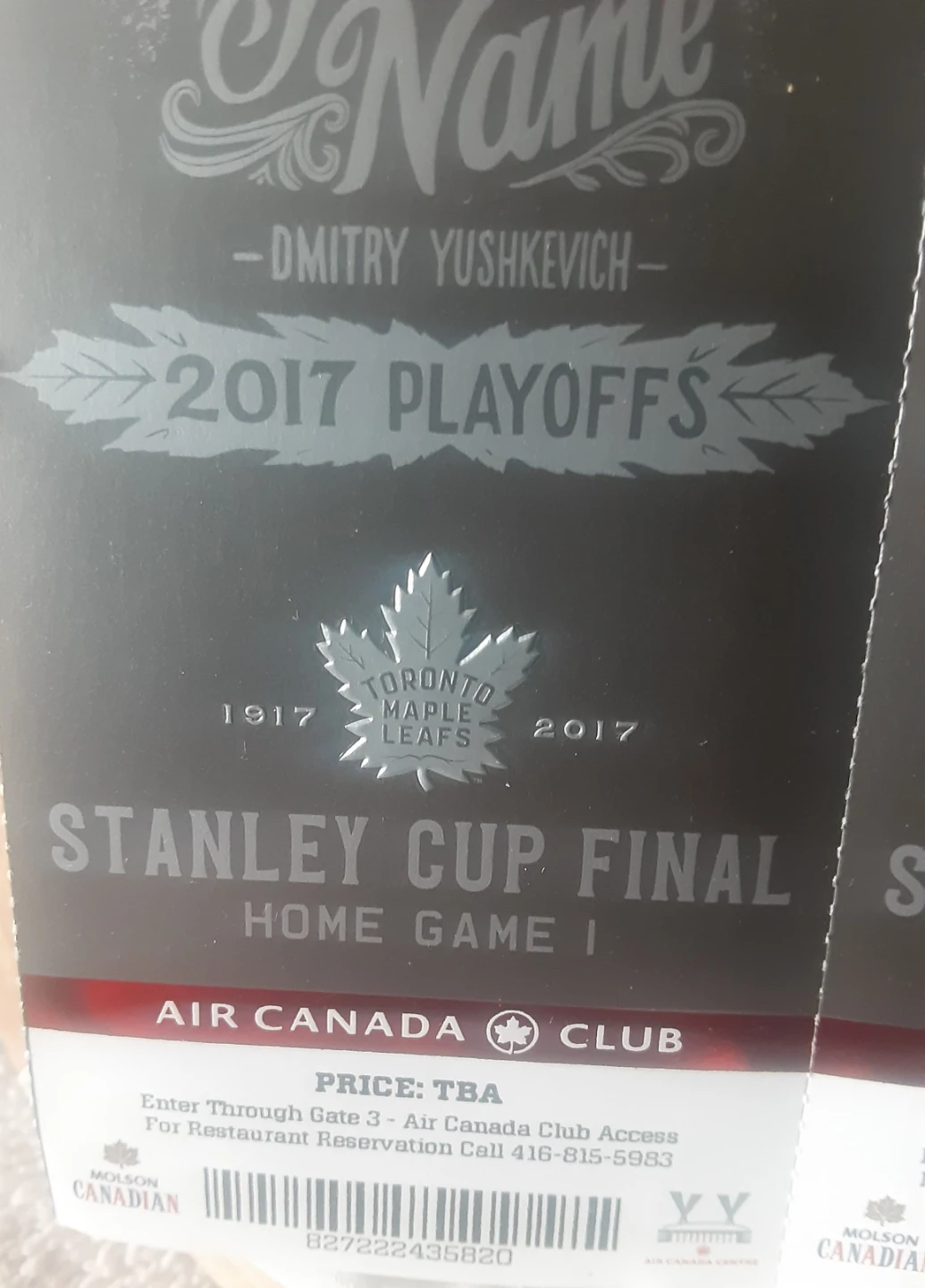 Toronto Maple Leafs Stanley Cup Final 2017 Playoff Tickets - photo 4
