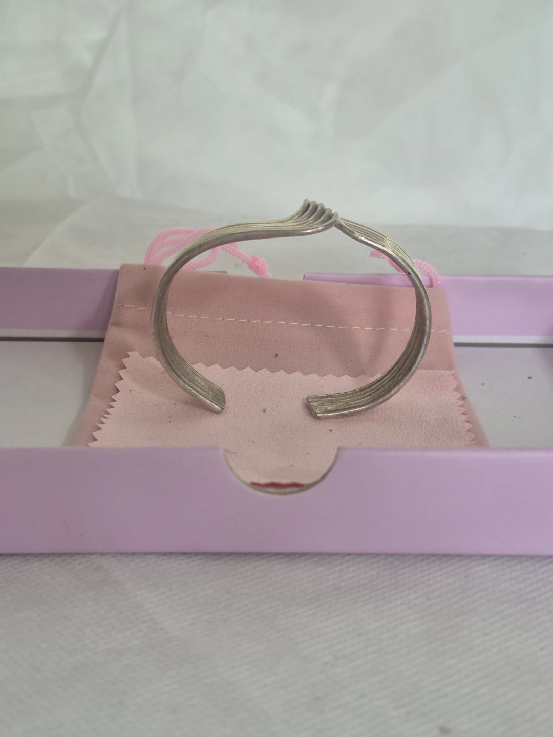 Silver Tone Wavy Cuff Bracelet - photo 3