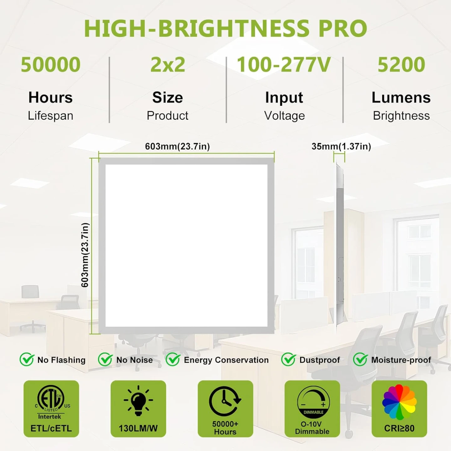 2x2 LED Flat Panel Light 2 Pack - photo 5