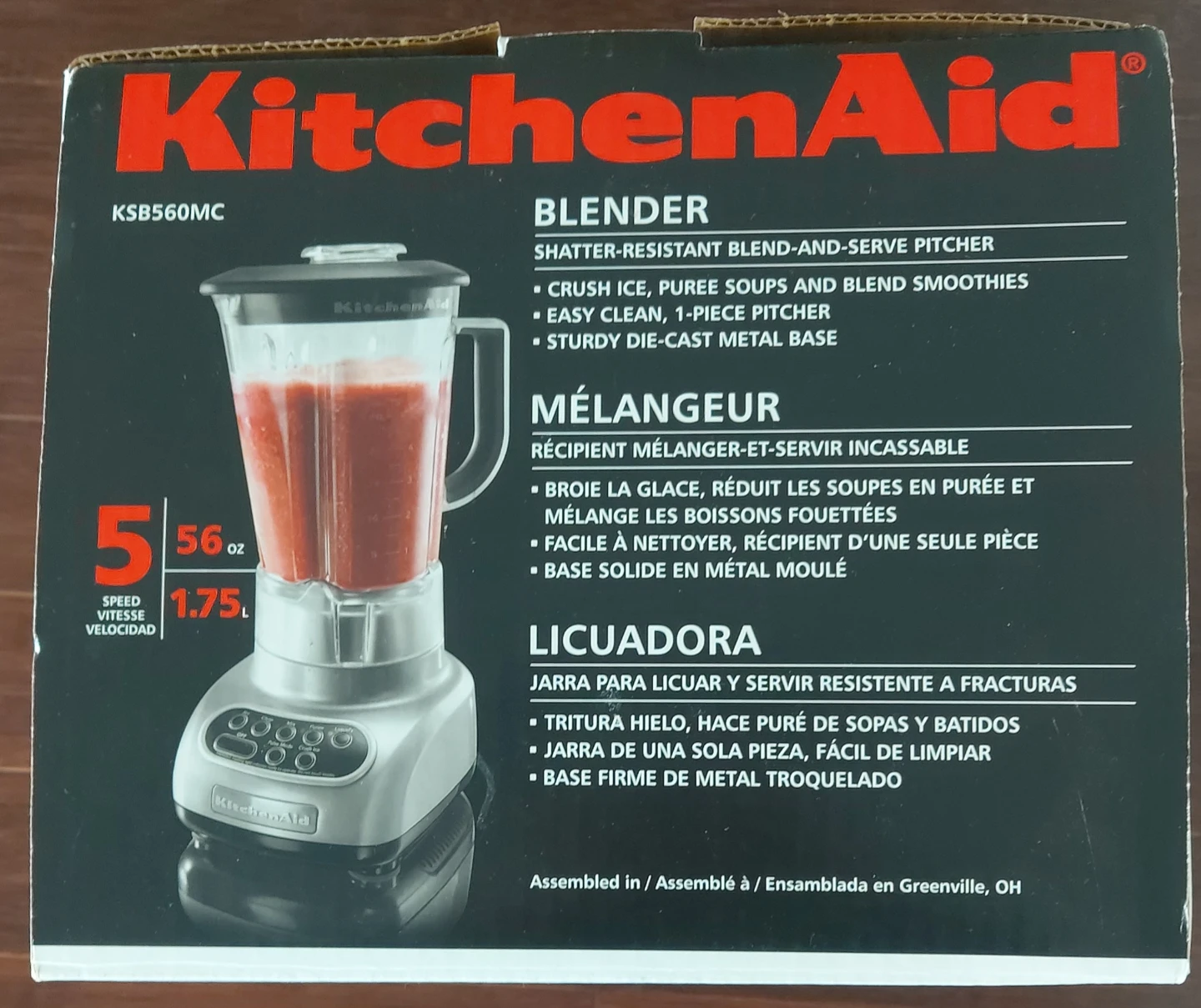 KitchenAid 5-Speed Blender KSB560MC Metallic Chrome - photo 3