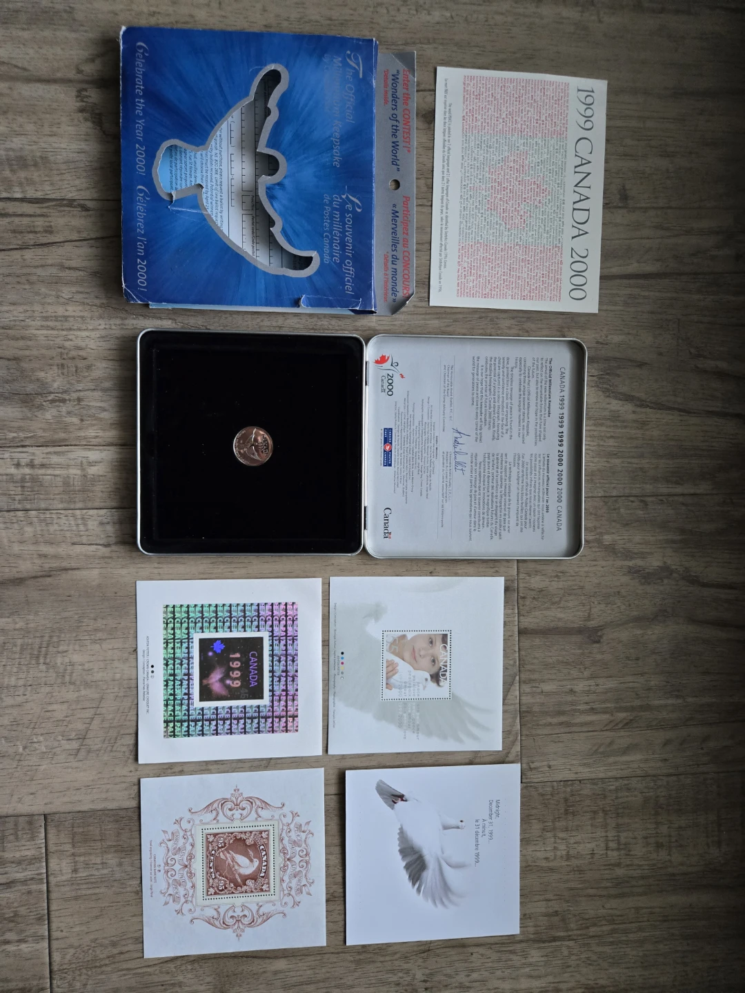 Canada Post Millennium Keepsake 2000 Coin & Stamp Collection - photo 3