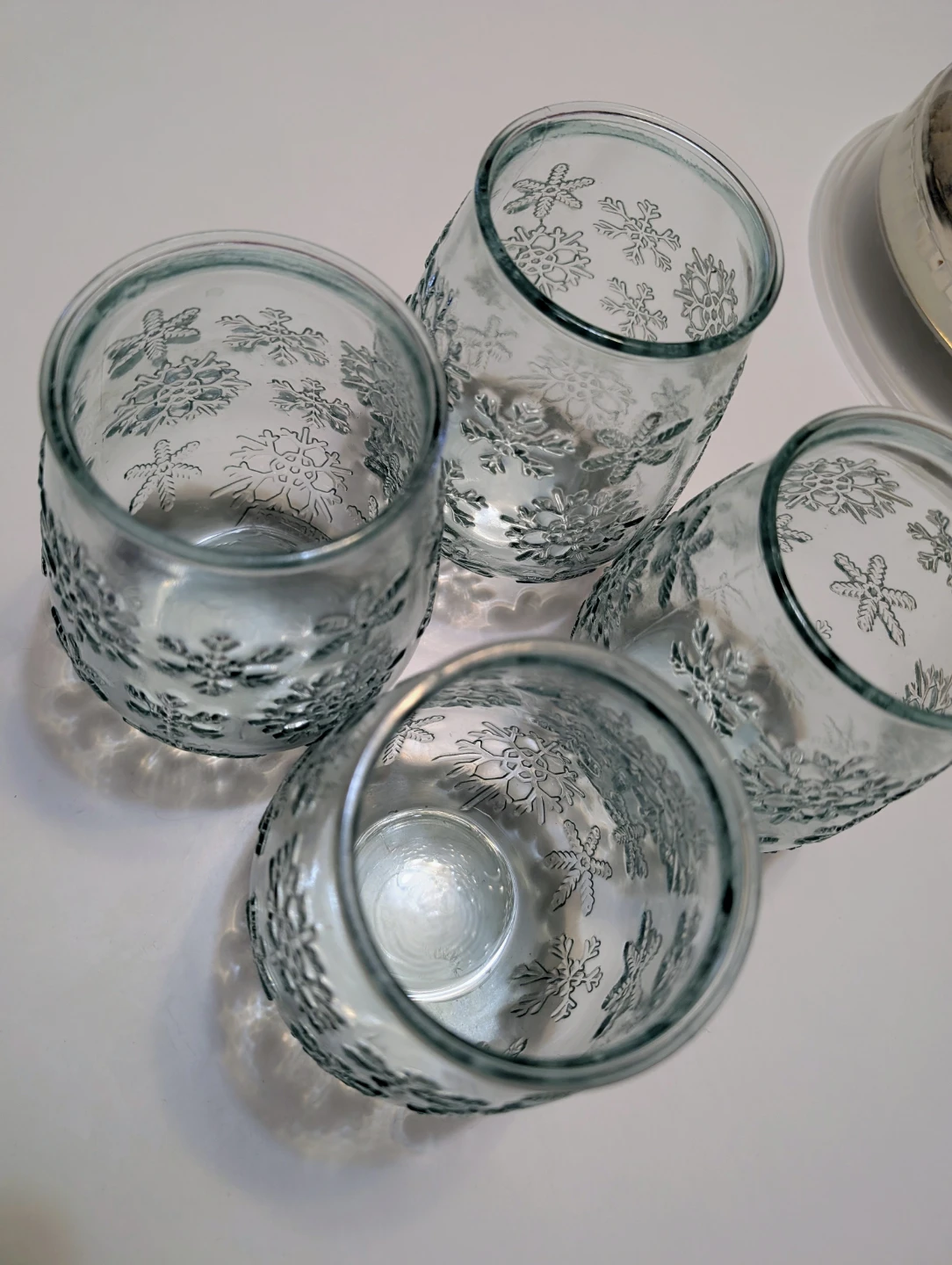 Set of 4 Snowflake Glass Jars - photo 2