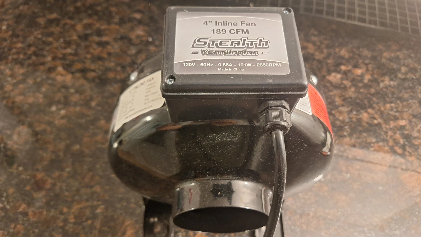 Stealth Ventilation 4" Inline Fan 189 CFM