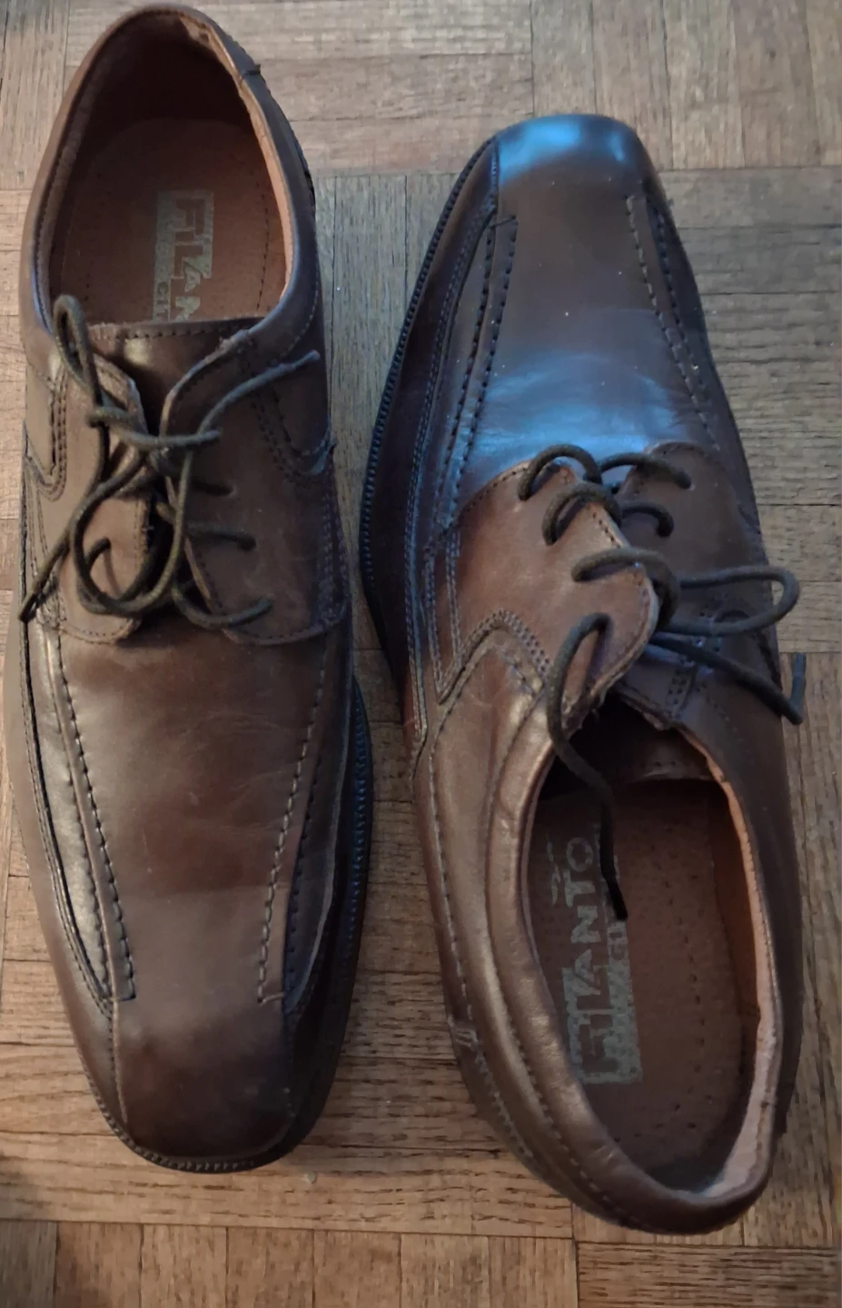 Flantom City Brown Leather Dress Shoes - photo 2