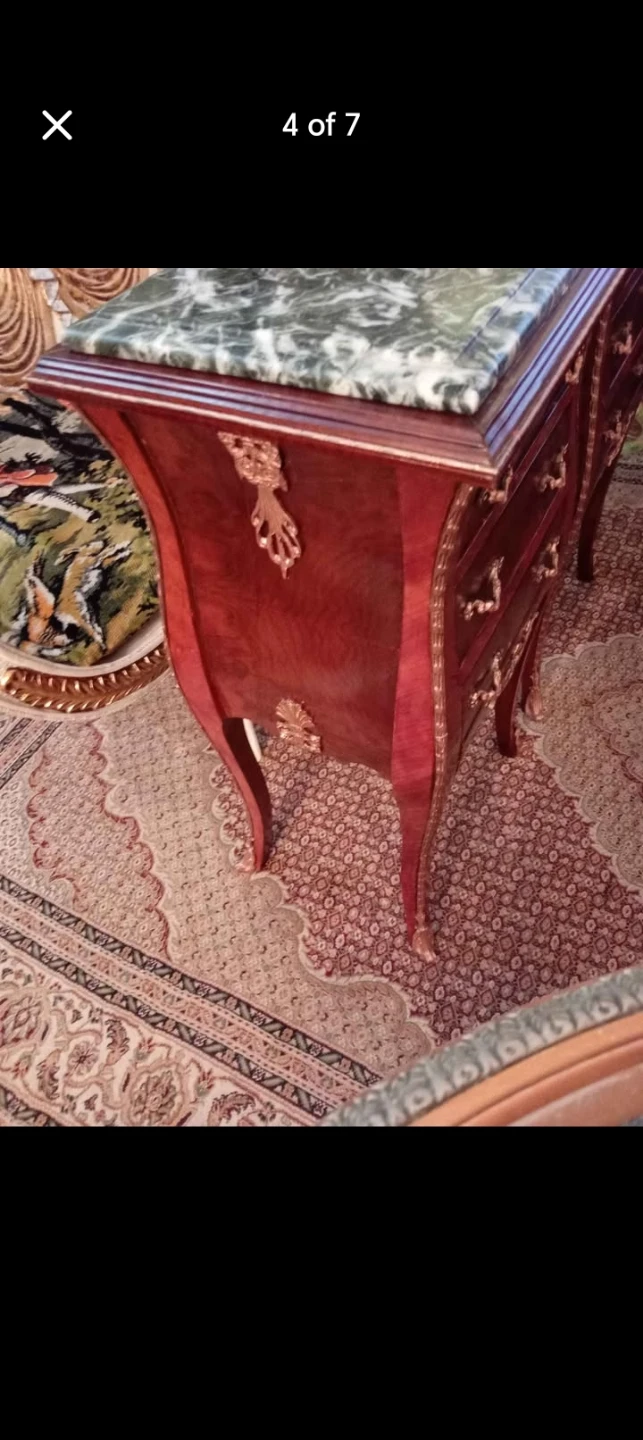 Antique Marble Top Nightstands (Pair) - photo 4