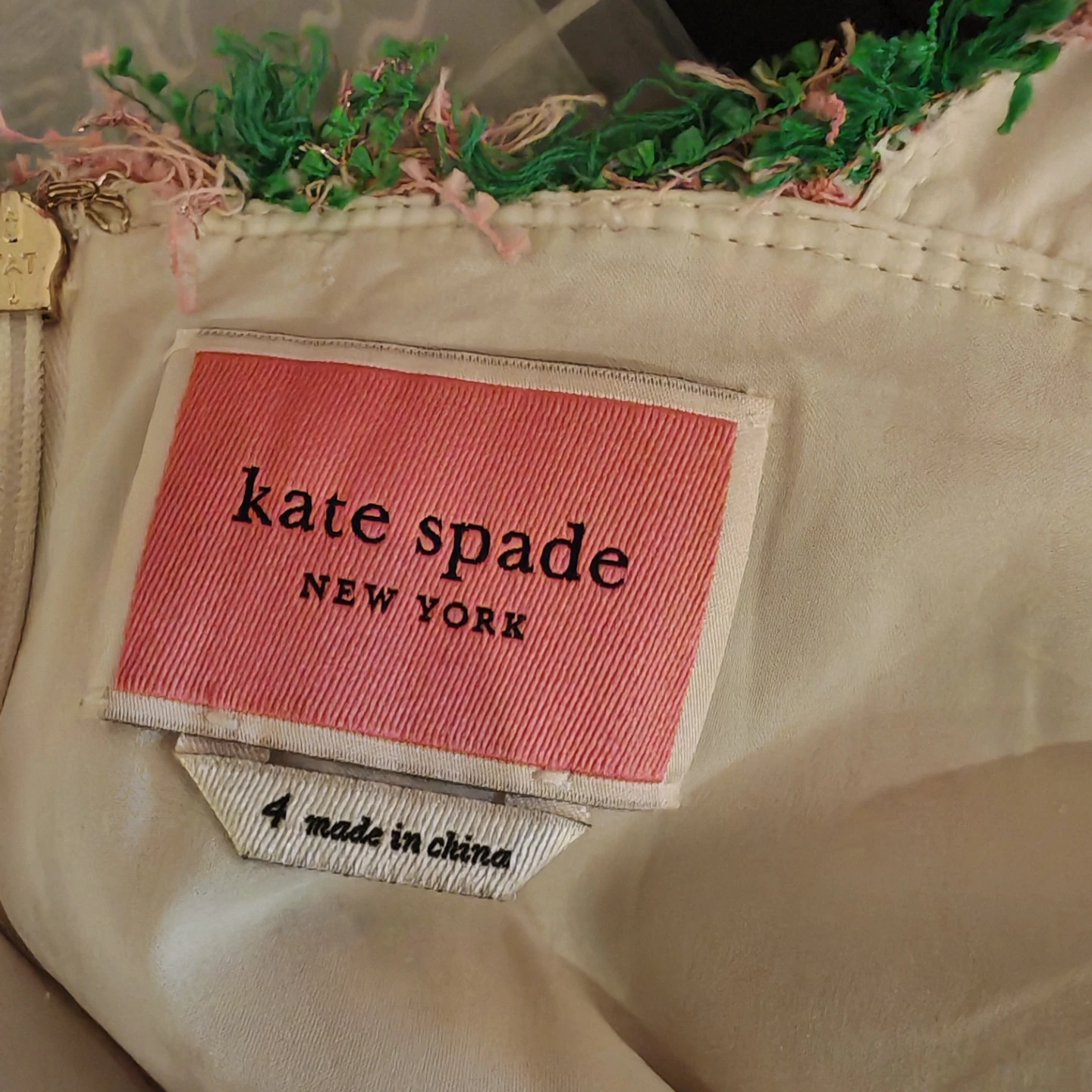 Kate Spade New York Pink & Green Plaid Tweed Dress Size 4 - photo 5