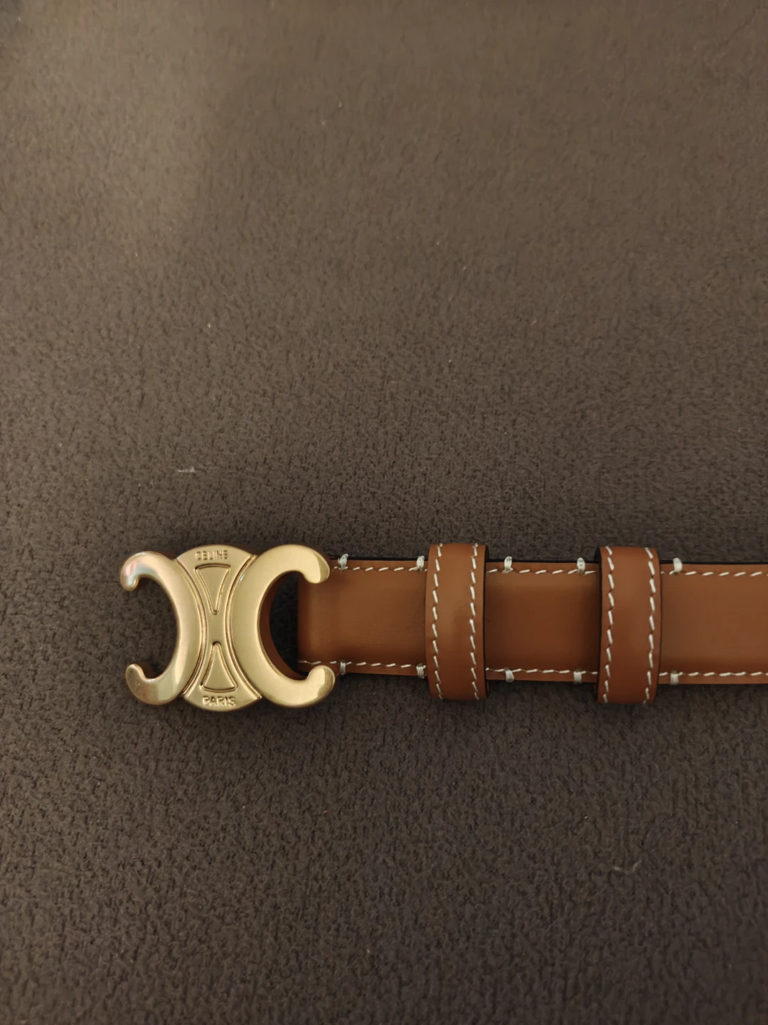 Celine Triomphe Belt Medium Brown - photo 2