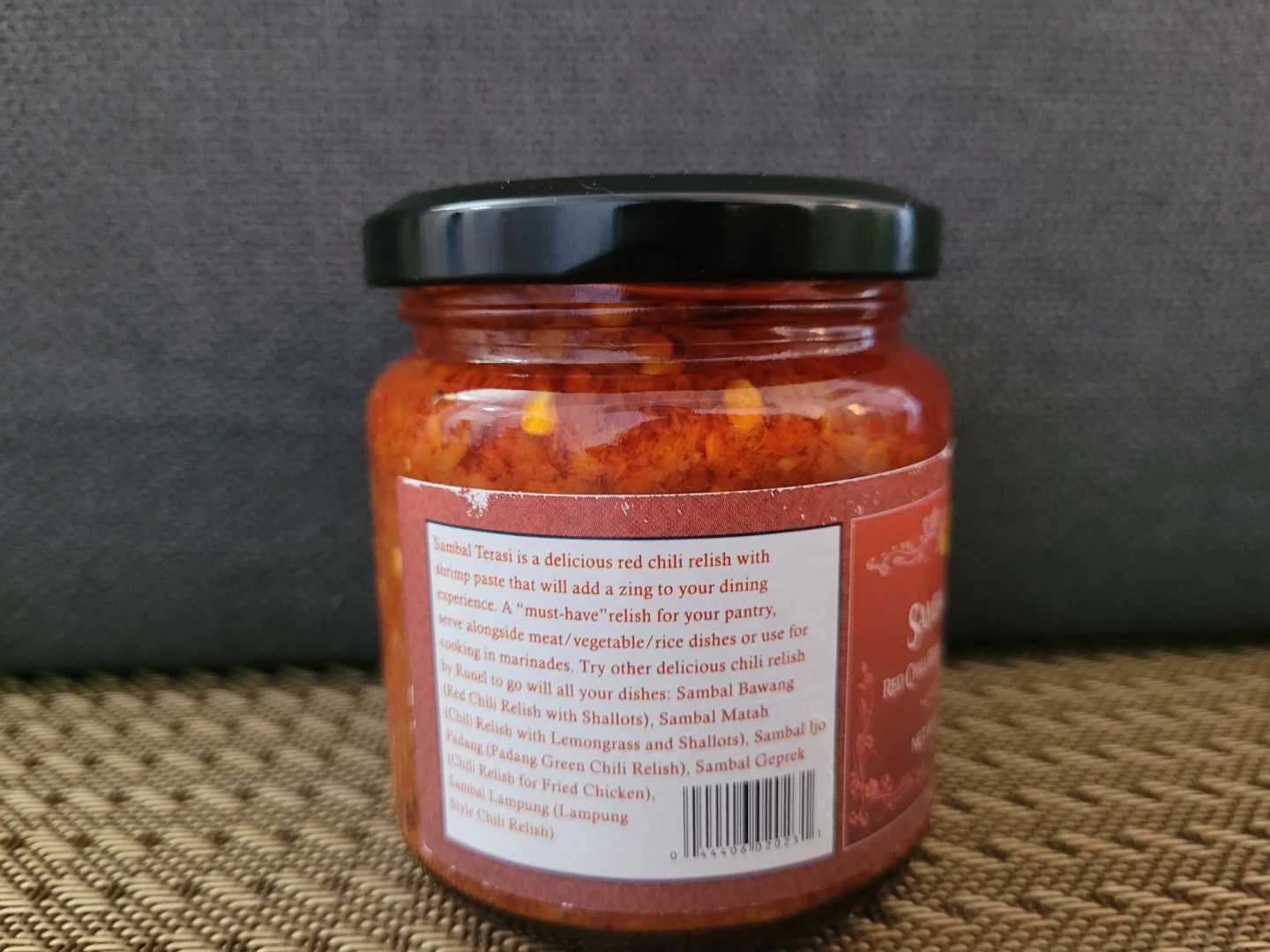 Nunal Sambal Terasi Red Chili Relish with Shrimp Paste 6.5 oz - photo 2