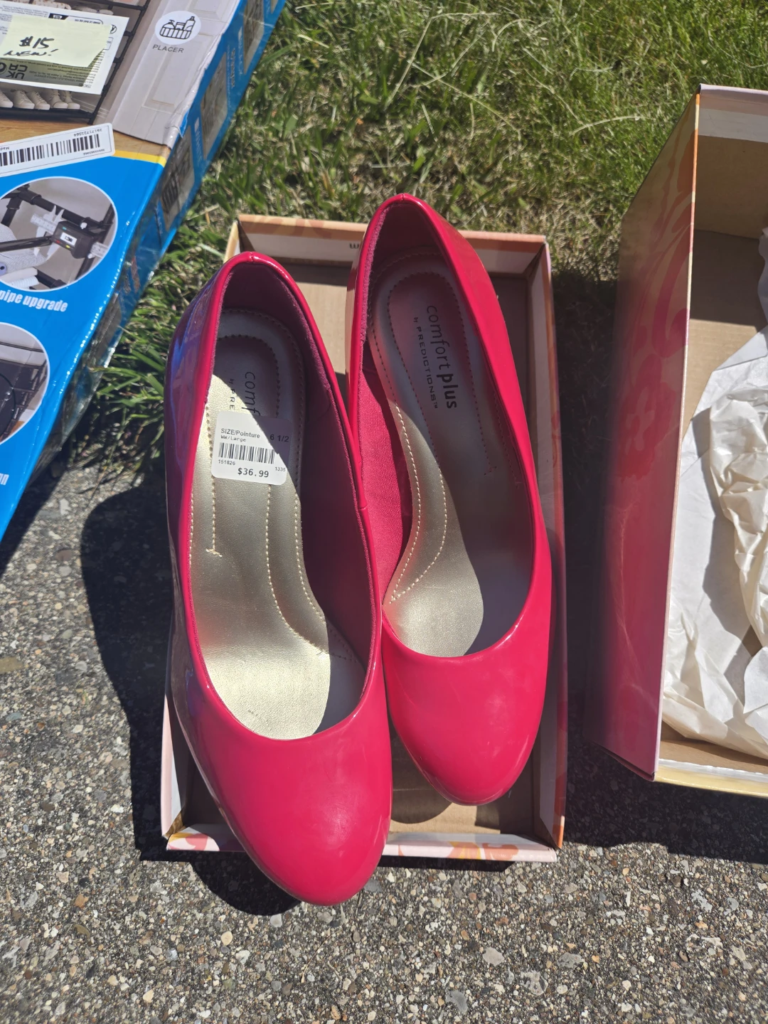 Comfort Plus Pink Heels - Size 6 1/2 W