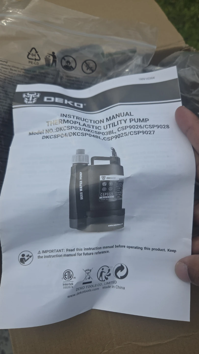DEKO Thermoplastic Utility Pump CSP9028 - photo 4