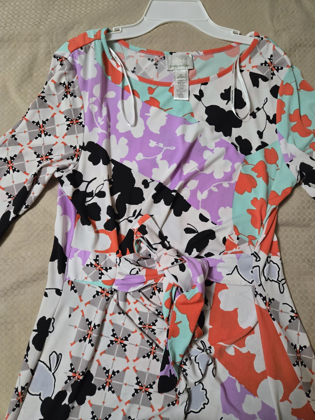 Donna Morgan Women's Floral Print Knit Dress Size 12