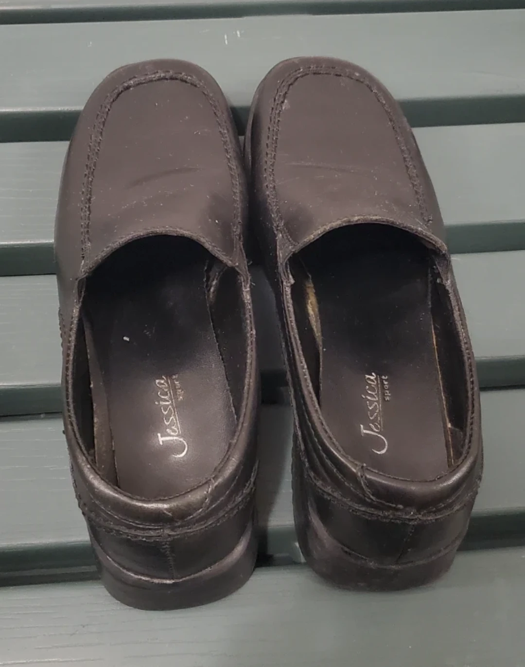 Jessica Women's Black Leather Loafers Size 7M