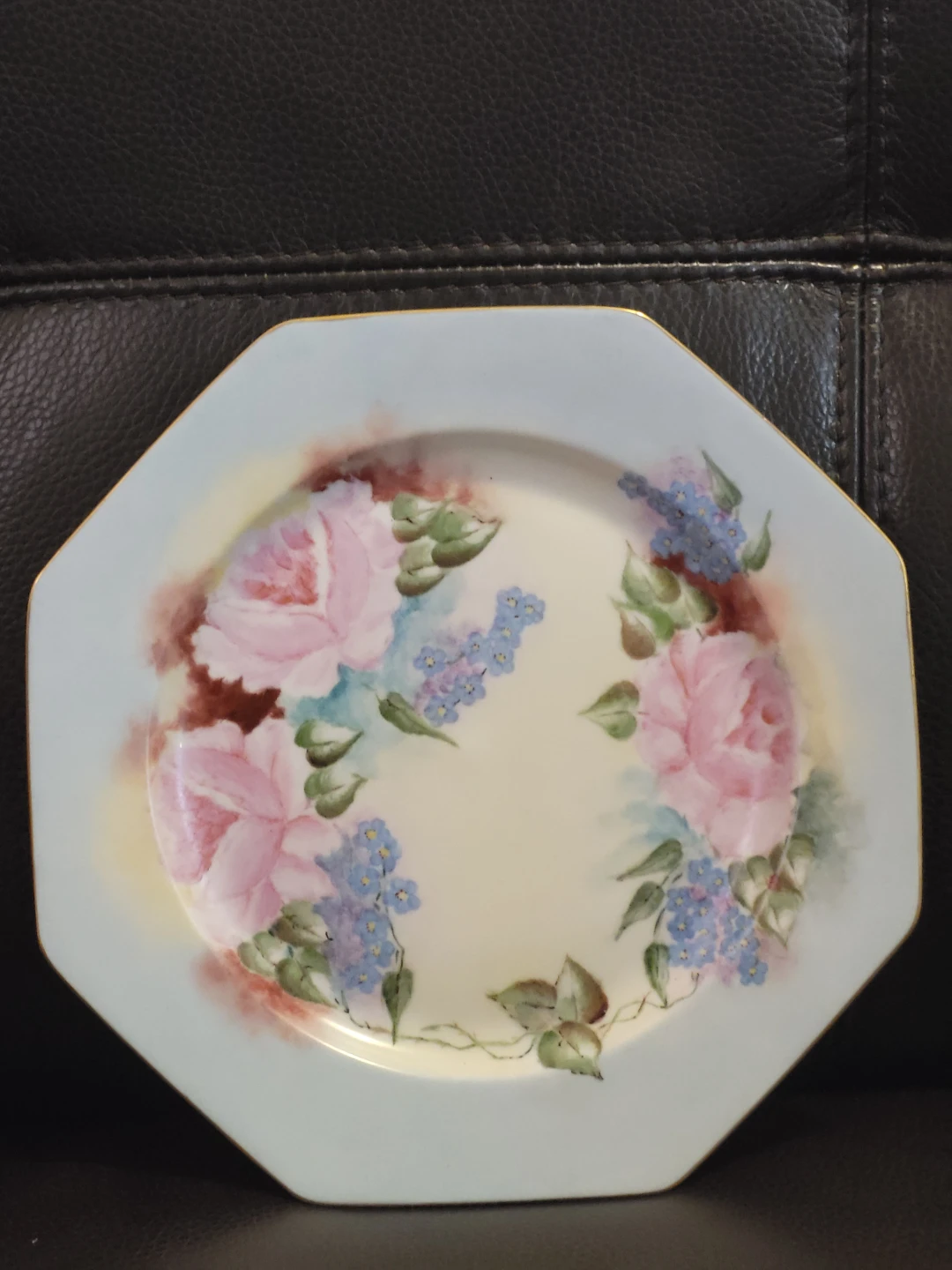 Rare 1944 Hand-Signed Eve Ansell Octagonal Plate - WWll Era