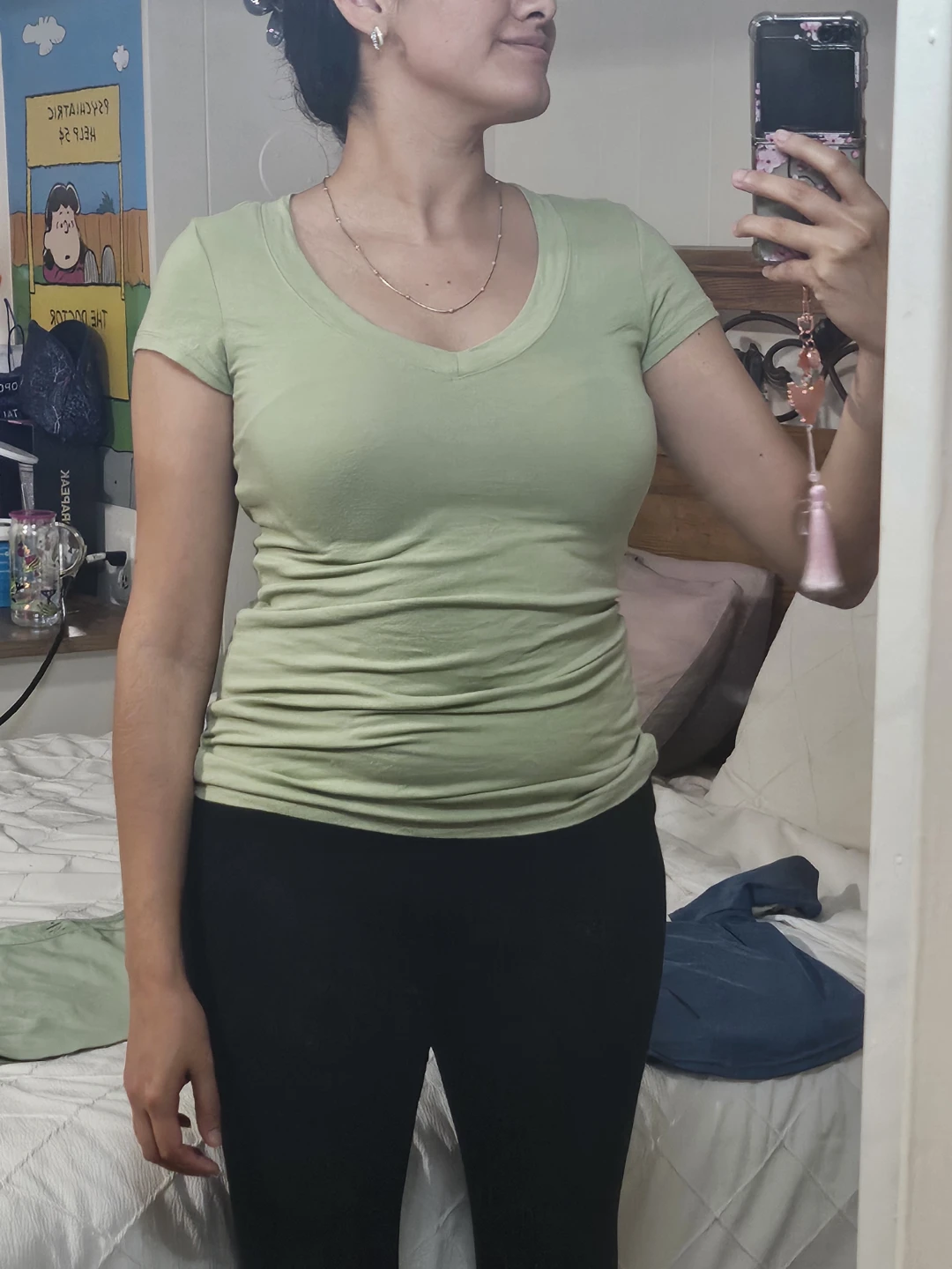 Ambiance V-Neck T-Shirt - Light Green - photo 3