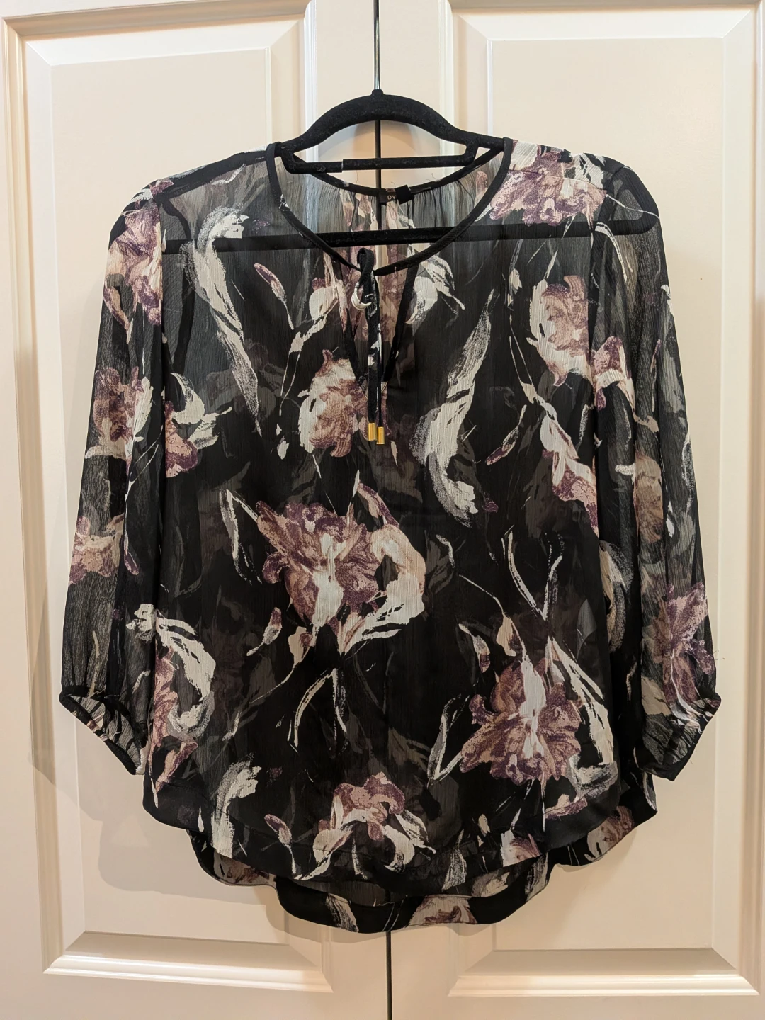 Dynamite Sheer floral print blouse