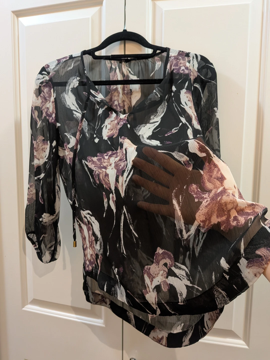 Dynamite Sheer floral print blouse - photo 3