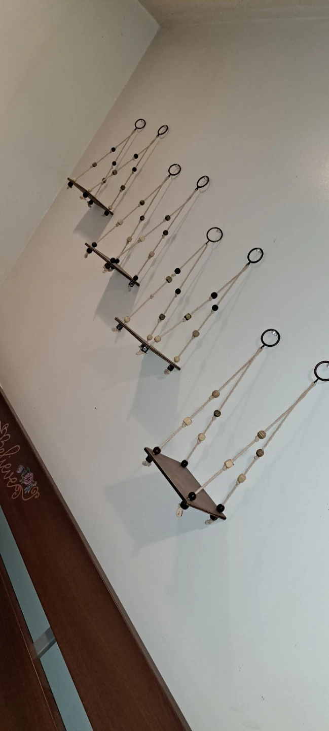 Handmade Boho Hanging Shelves (Set of 4)