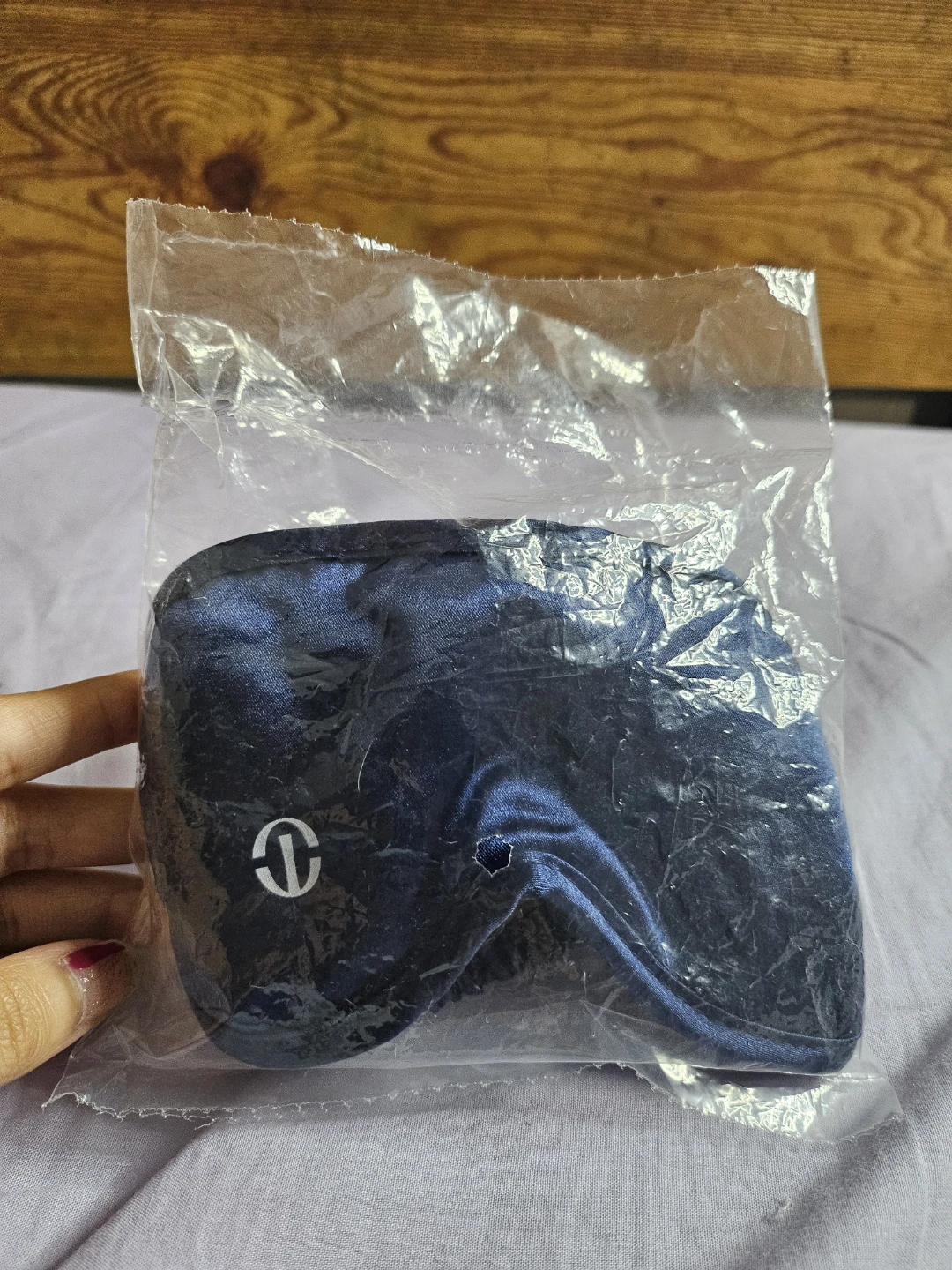 Navy Blue Satin Sleep Mask - photo 5