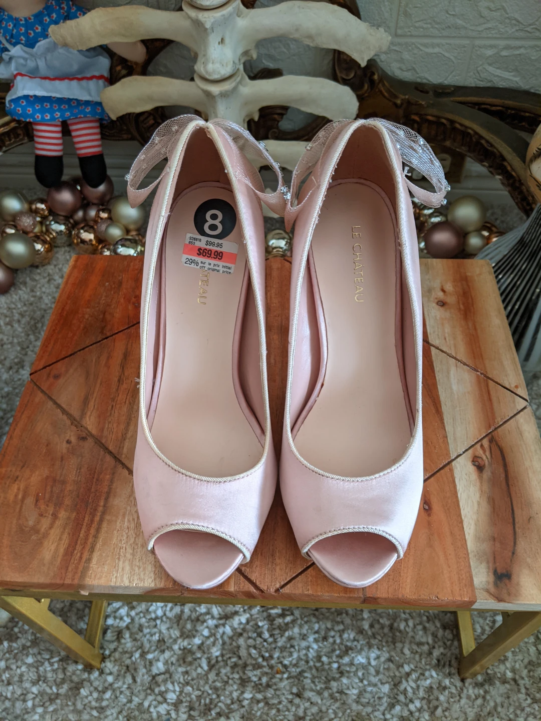 Le Château Pink Peep-Toe Heels - Size 8 - photo 2