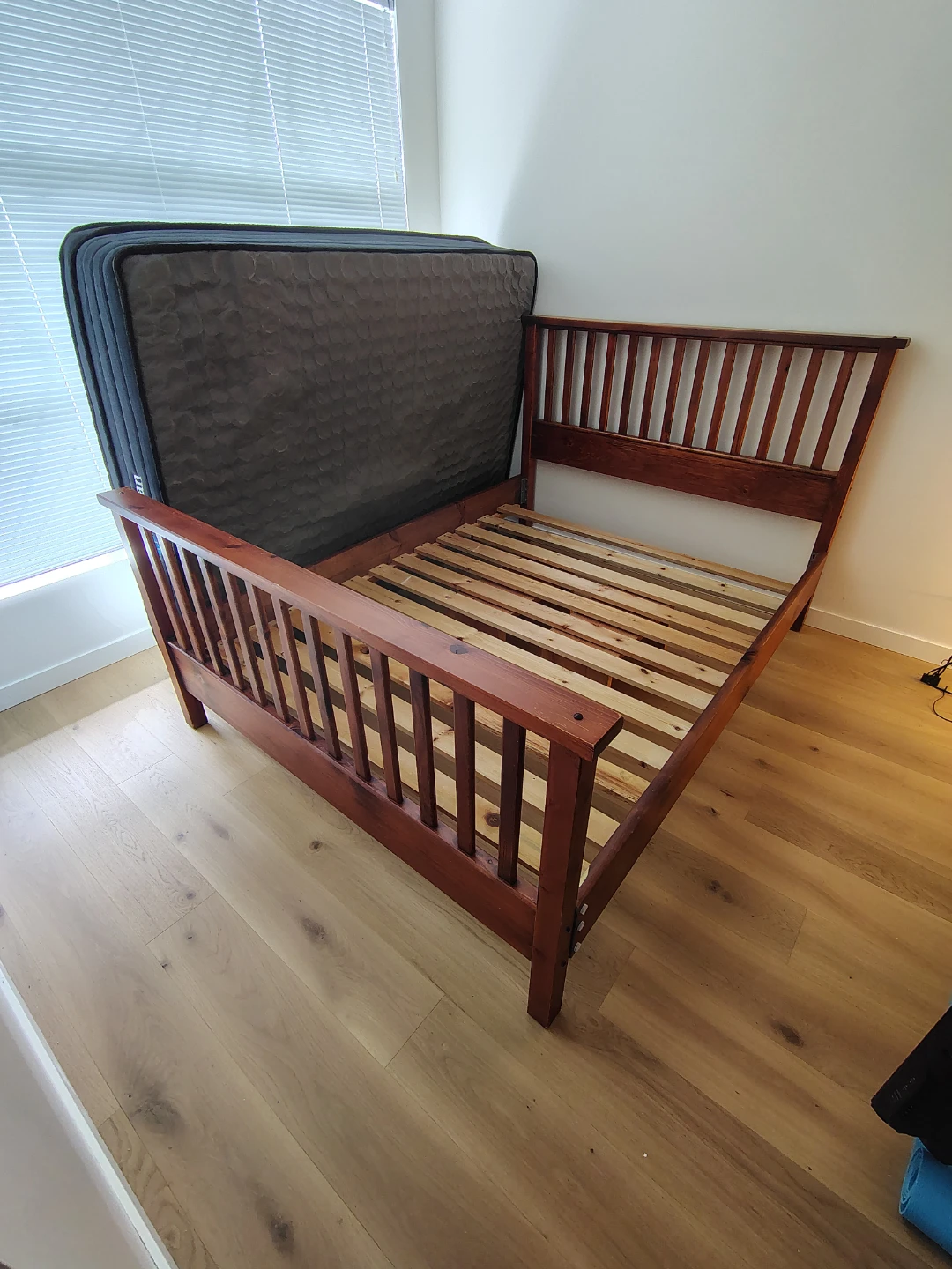 Wooden Bed Frame - Dark Brown
