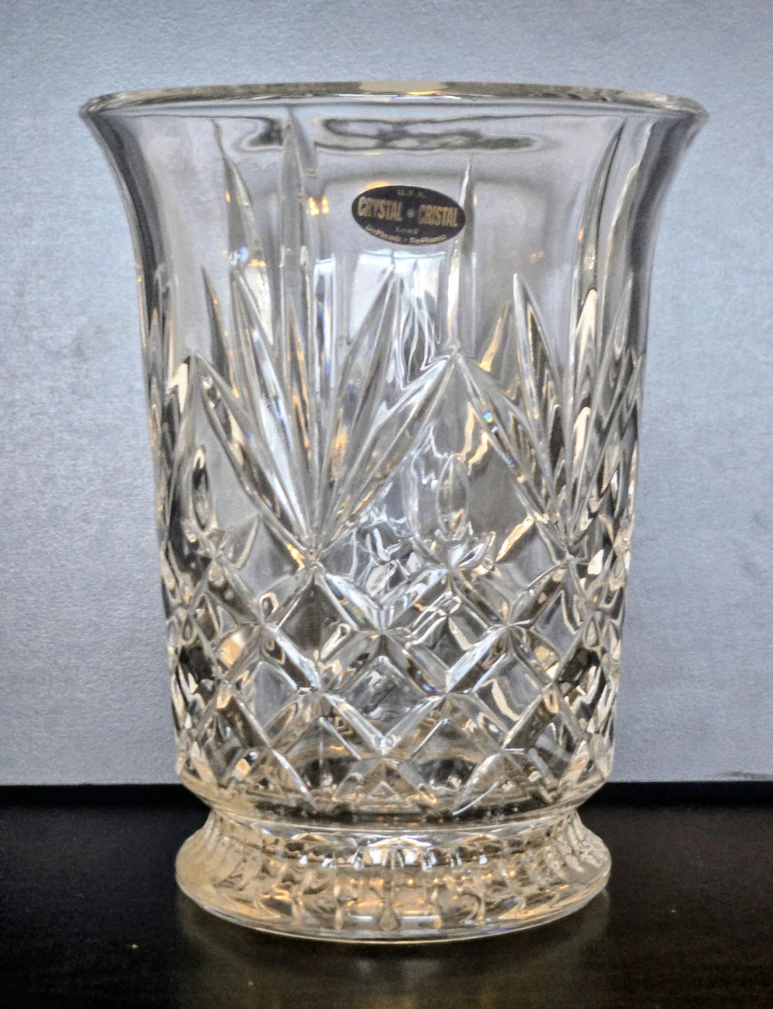 Beautiful Vintage 8" DePlomb Vase 24% Lead Crystal