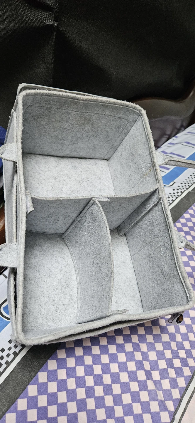 Grey Felt Organizer Bag with Handles - photo 4