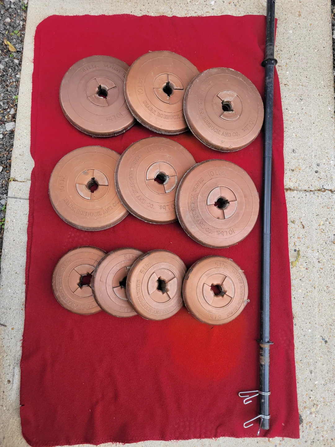 80LBs PLASTIC WEIGHTS. 5' BAR    6-10s   4-5s - photo 2