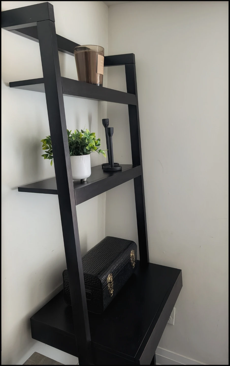 Crate and Barrel leaning desk /shelf