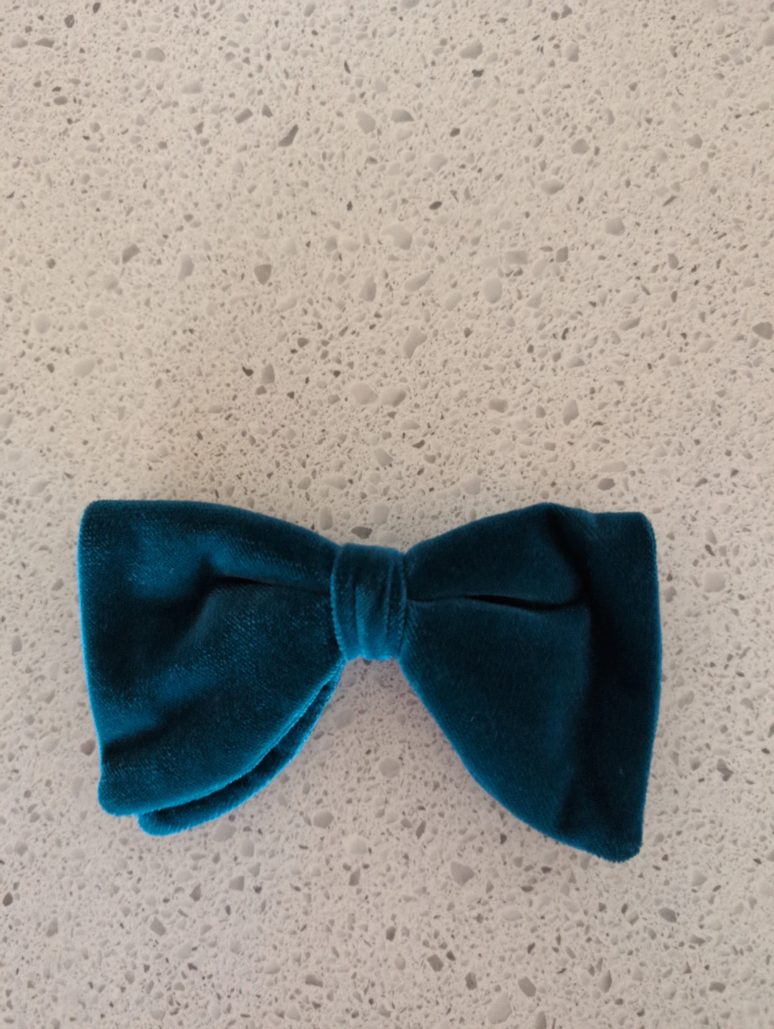 Teal Velvet Bow Tie