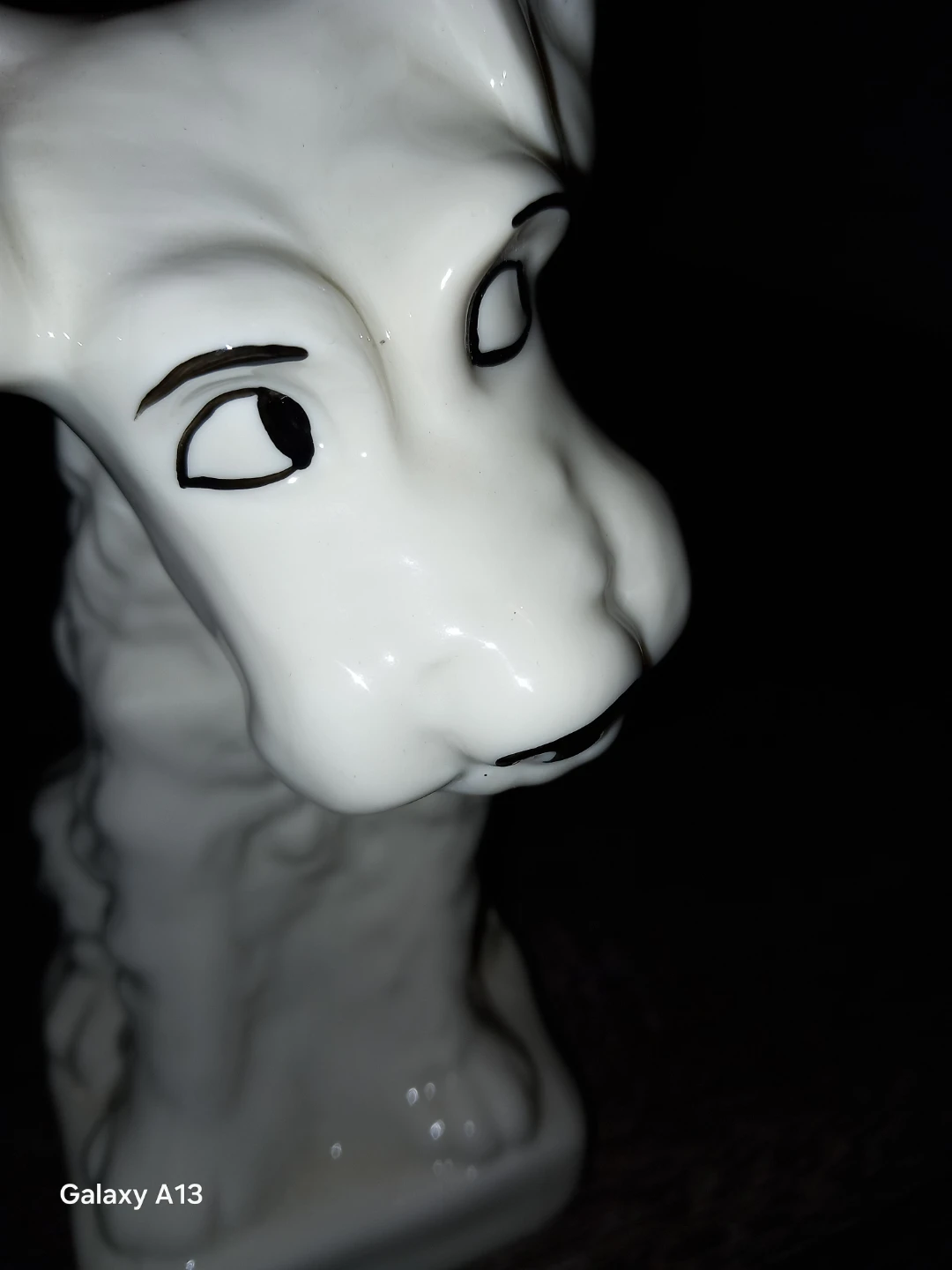 VINTAGE RARE IRISH DONEGAL BELLEEK PORCELAIN DOG FIGURINE - photo 3