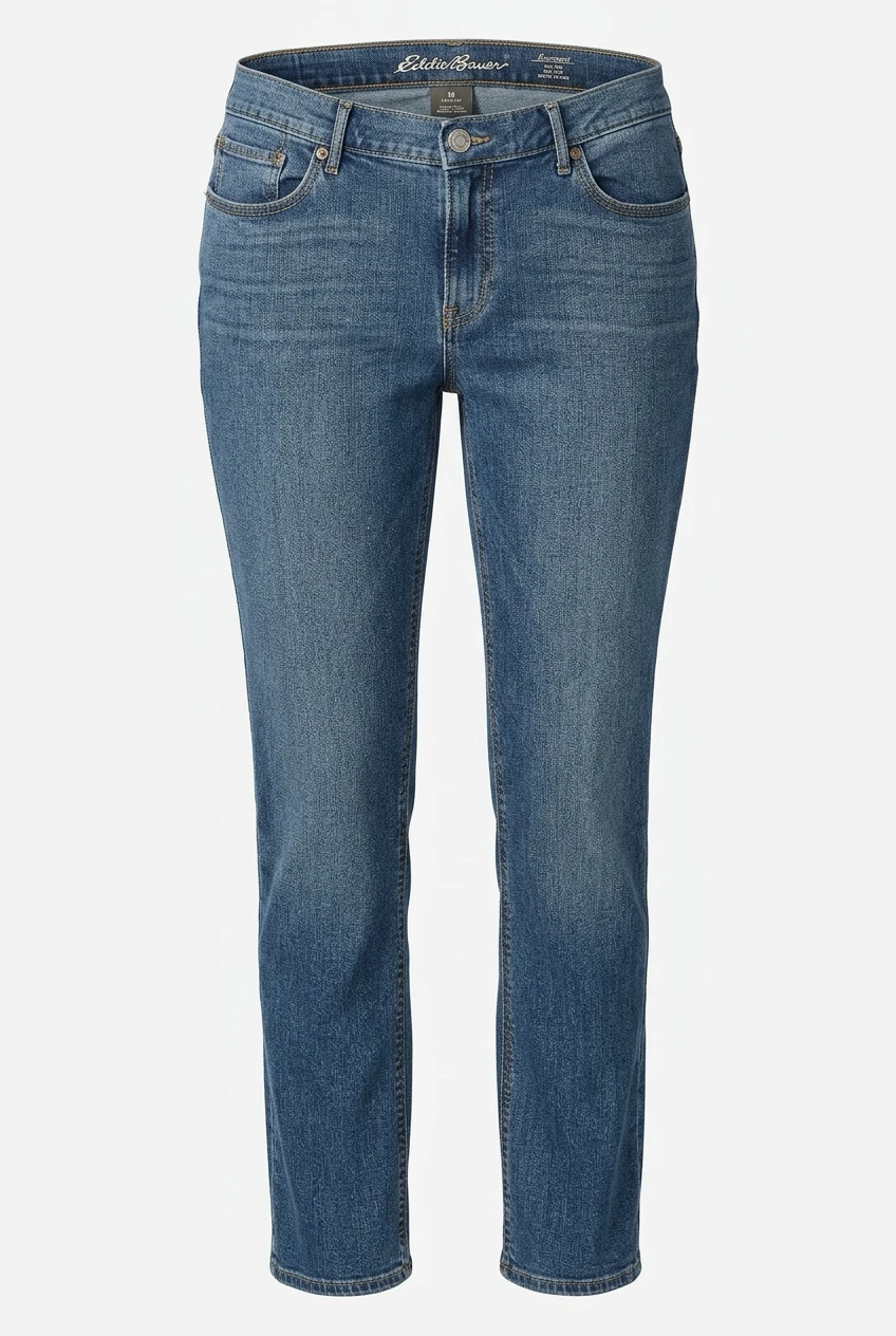 Eddie Bauer Women's Blue Straight Leg Jeans Size 14 - photo 2