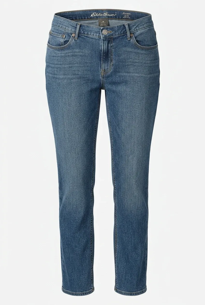 Eddie Bauer Women's Blue Straight Leg Jeans Size 14 - photo 2