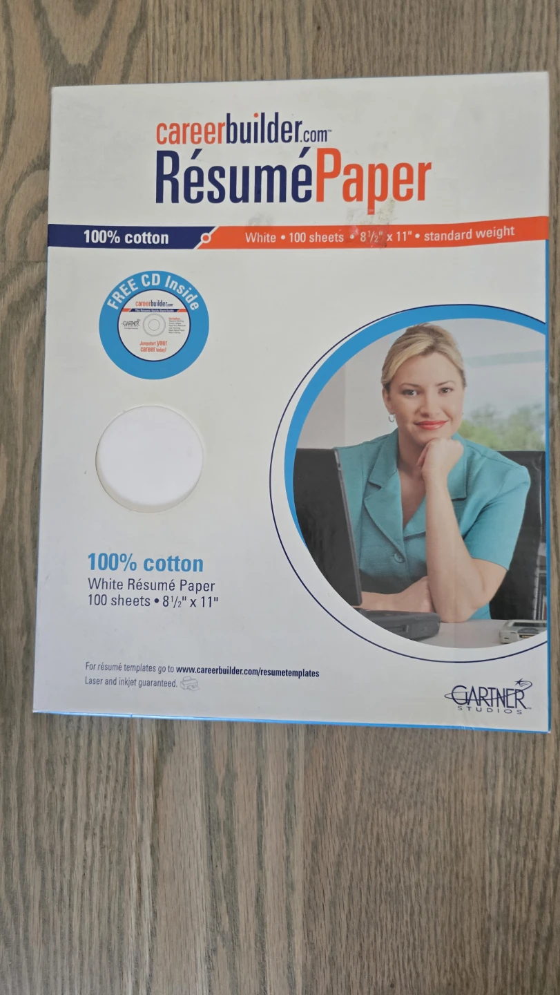 CareerBuilder.com Resume Paper - 100 Sheets White 8.5" x 11"