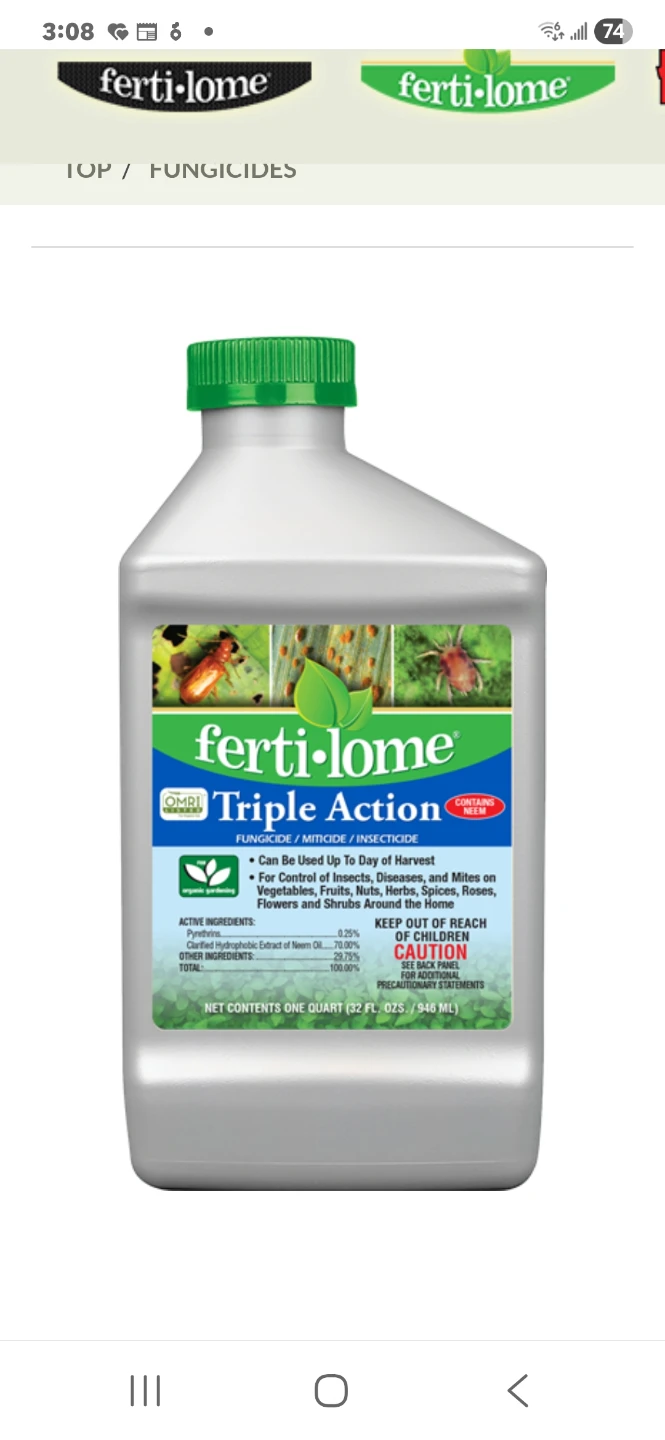 Fertilome Triple Action Plus Fungicide/Miticide/In