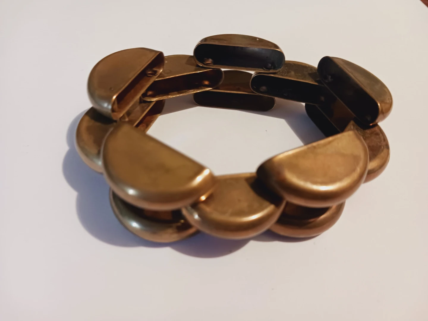 Gold Tone Chunky Link Bracelet