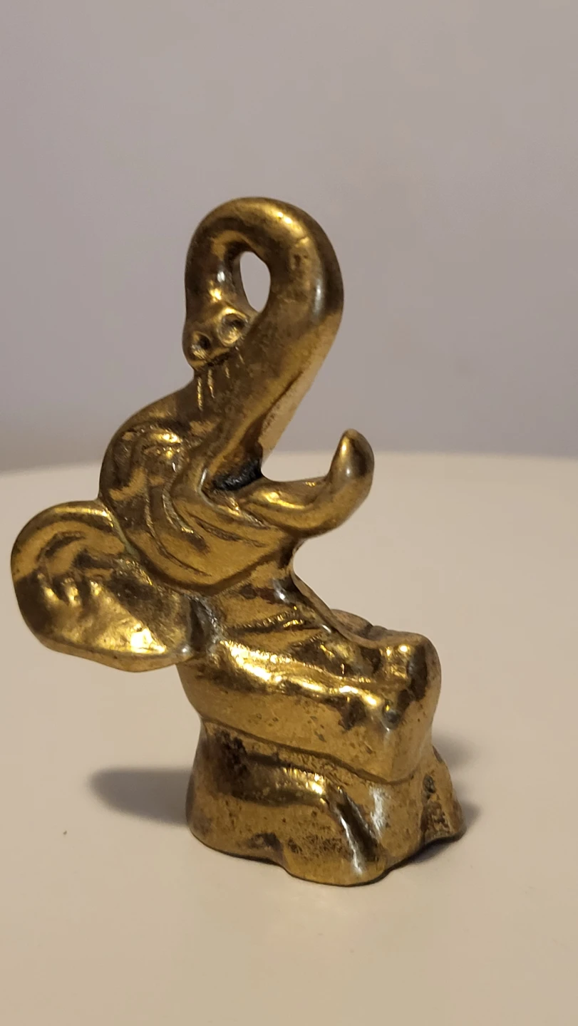 Small Brass Elephant Figurine