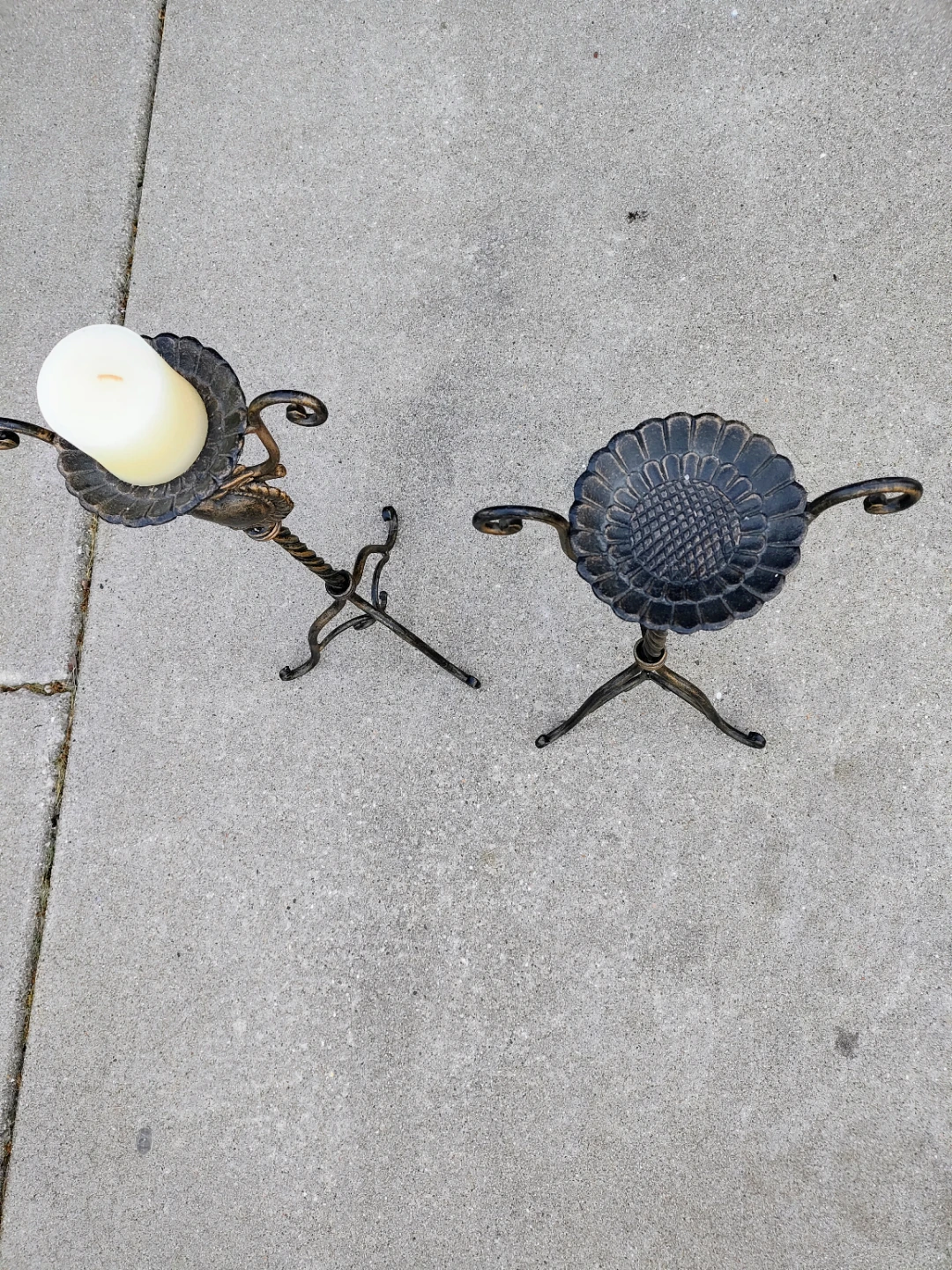 Decorative Wrought Iron Style Candle Holders – Set of 2 - photo 5